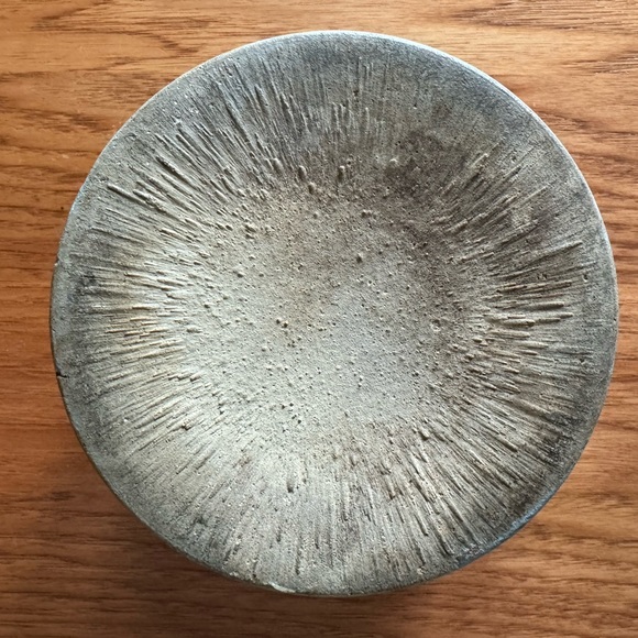 Antique blue stoneware crock with lid - Picture 5 of 8